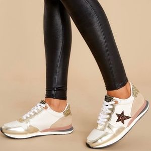 Rock 1 Stone Wash Gold Sneakers